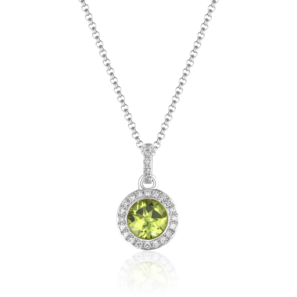 White Gold Peridot Necklace Fakier Jewelers