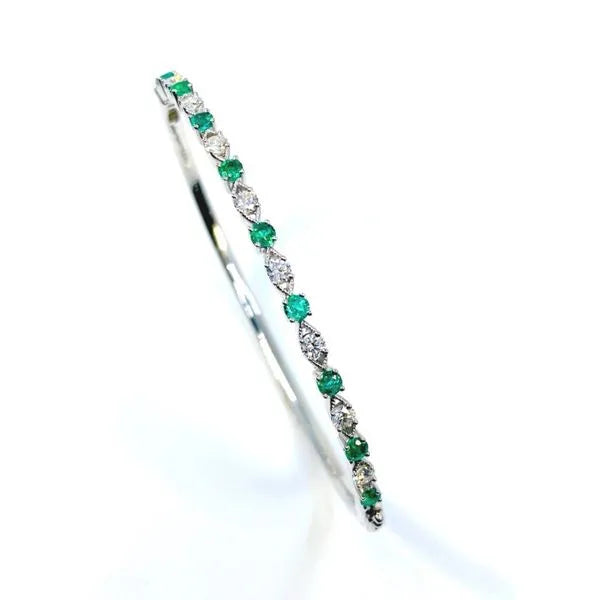 Emerald & Diamond Bangle Bracelet