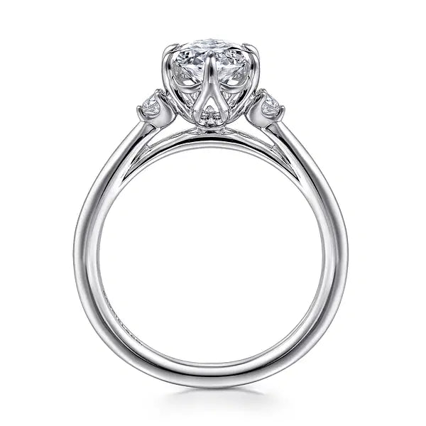 Oval Contemporary Engagement Semi-Mount