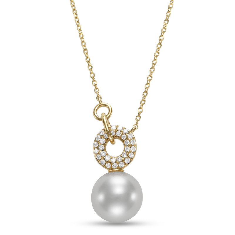Diamond Pave & Pearl Necklace