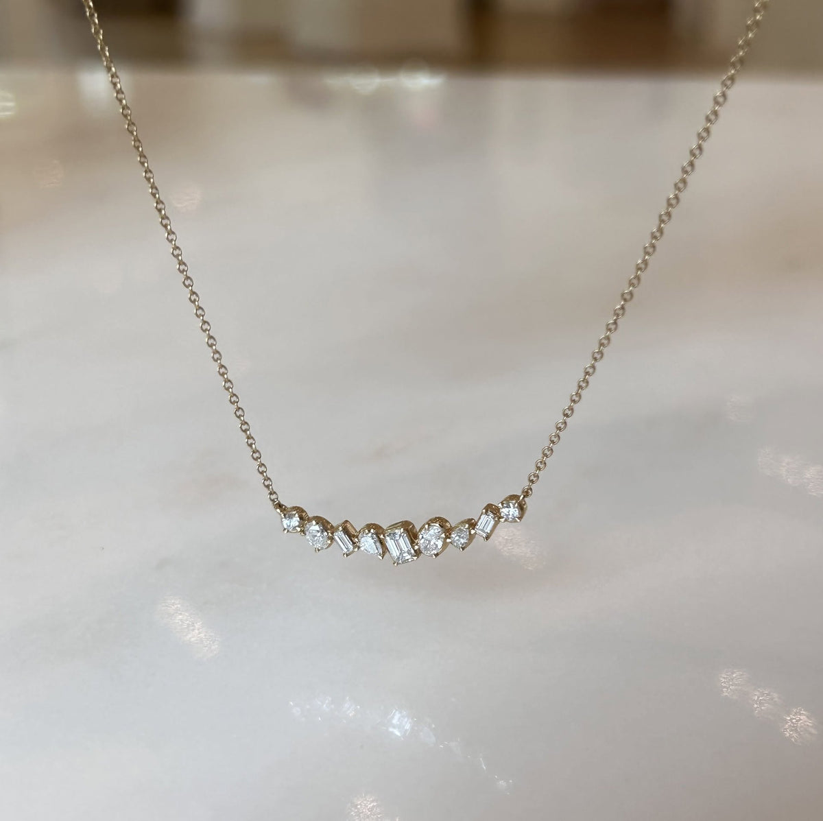 Multi Shape Diamond Necklace