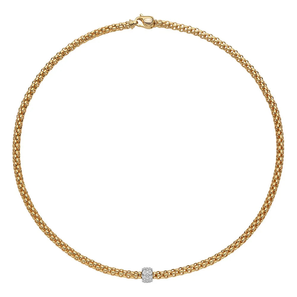Necklace with Diamond Pave Pendant