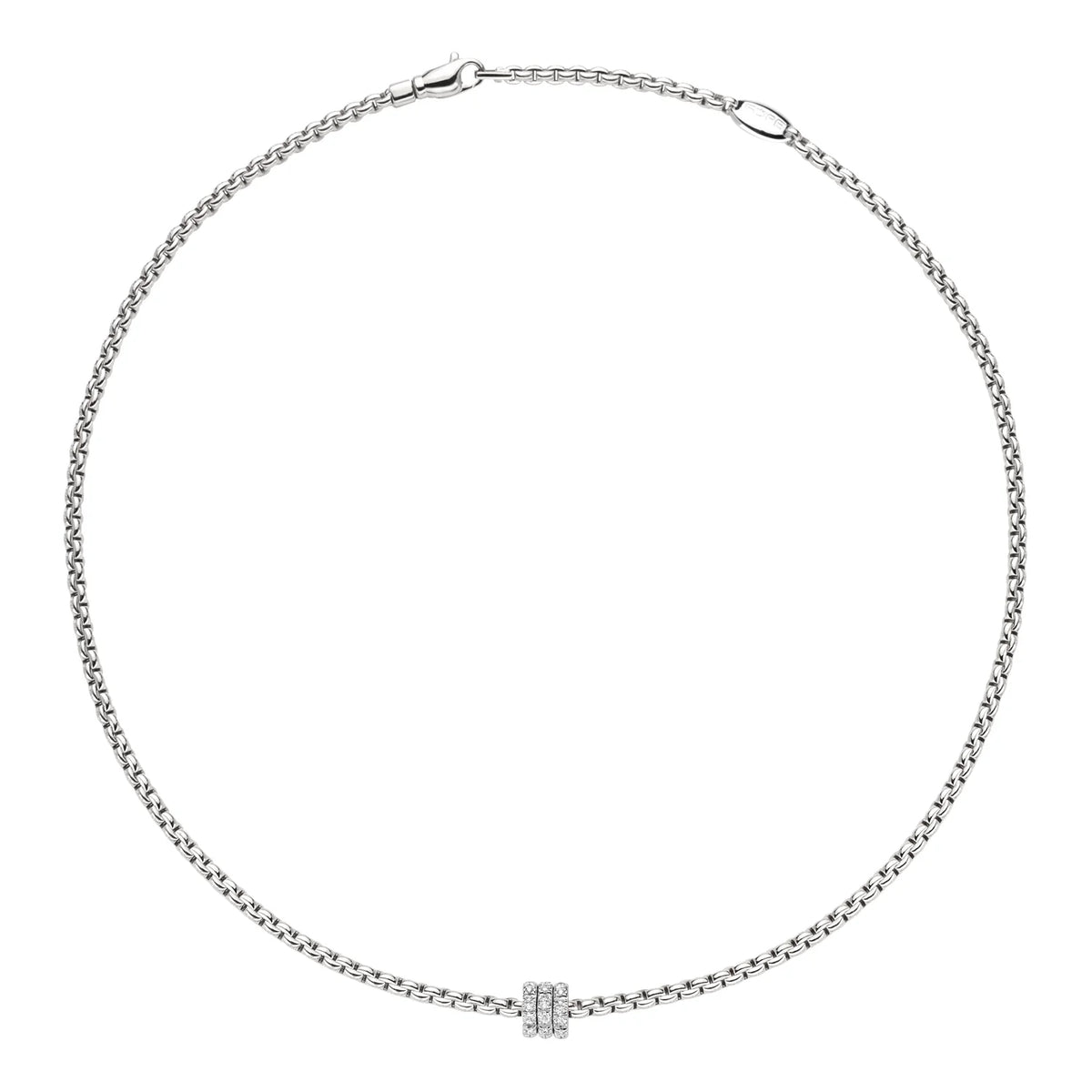Necklace with Diamond Pave Pendant