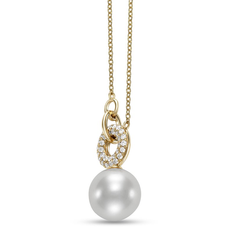 Diamond Pave & Pearl Necklace