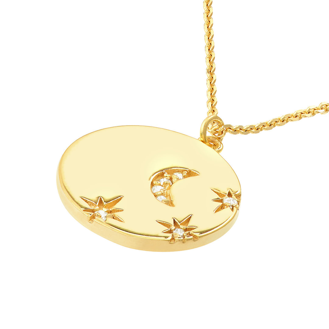 【購入証明書付き】STAR JEWELRY GIRL ⭐︎SMILING MOON SMILING MOON NECKLACE(2JN1128)K10 ネックレス｜スター