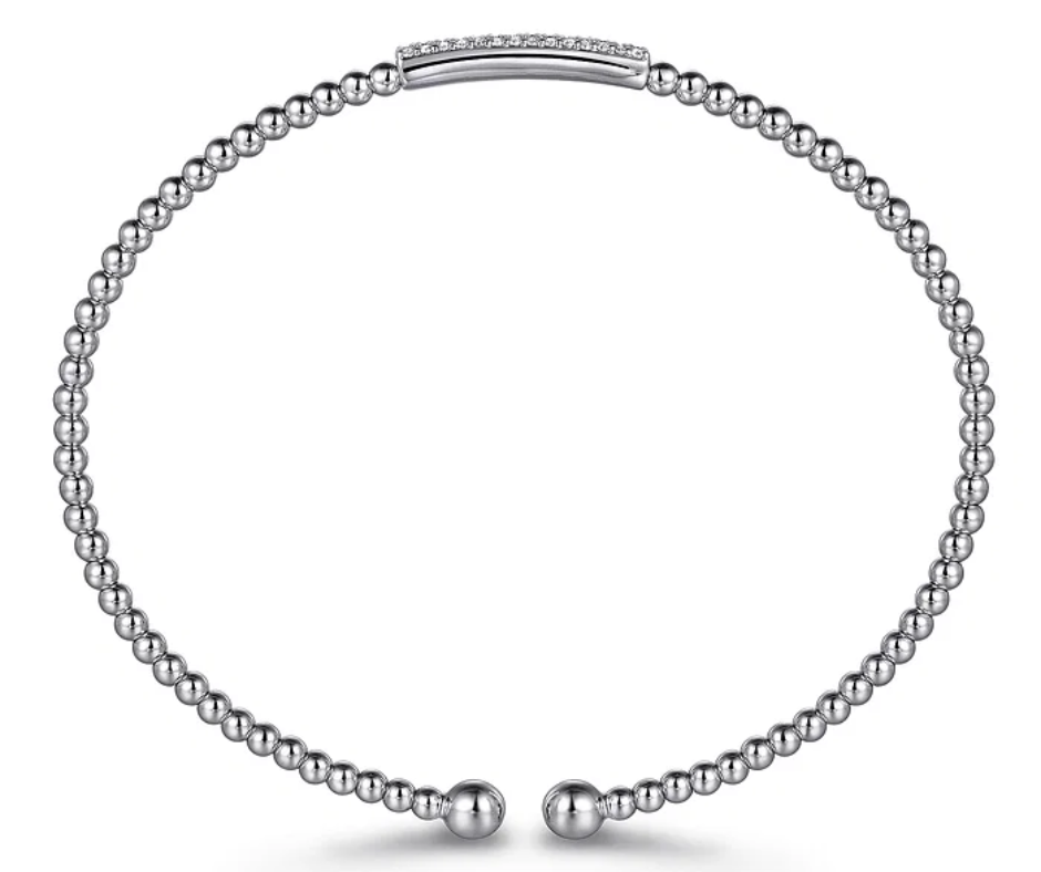 BEADED DIAMOND BAR CUFF