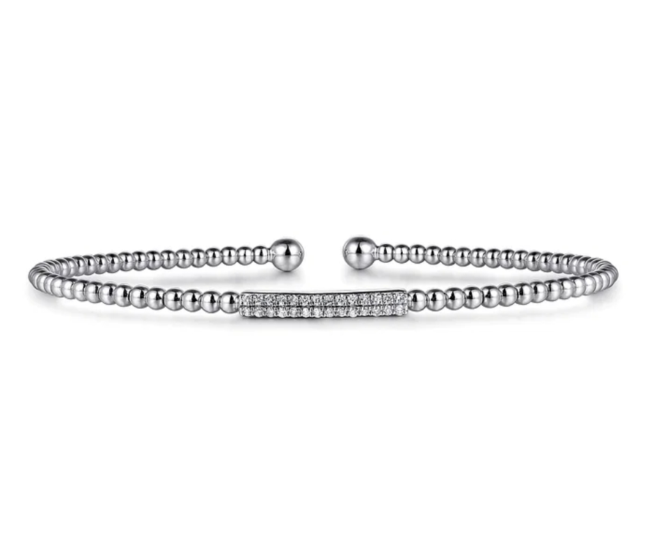 BEADED DIAMOND BAR CUFF