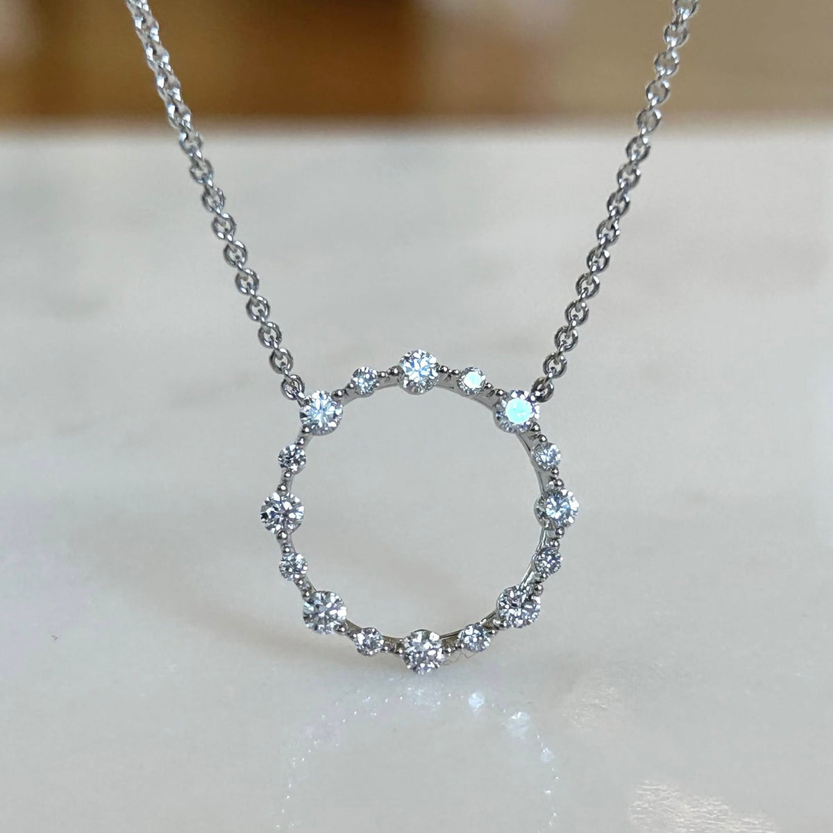 Diamond Circle Necklace