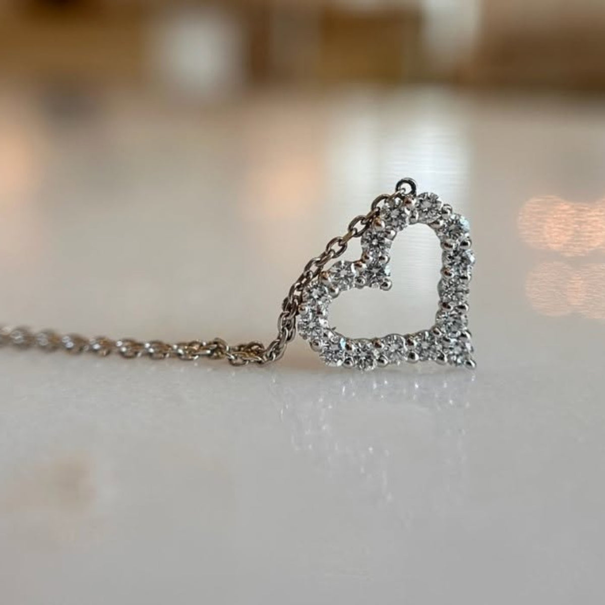 Diamond Heart Shape Necklace