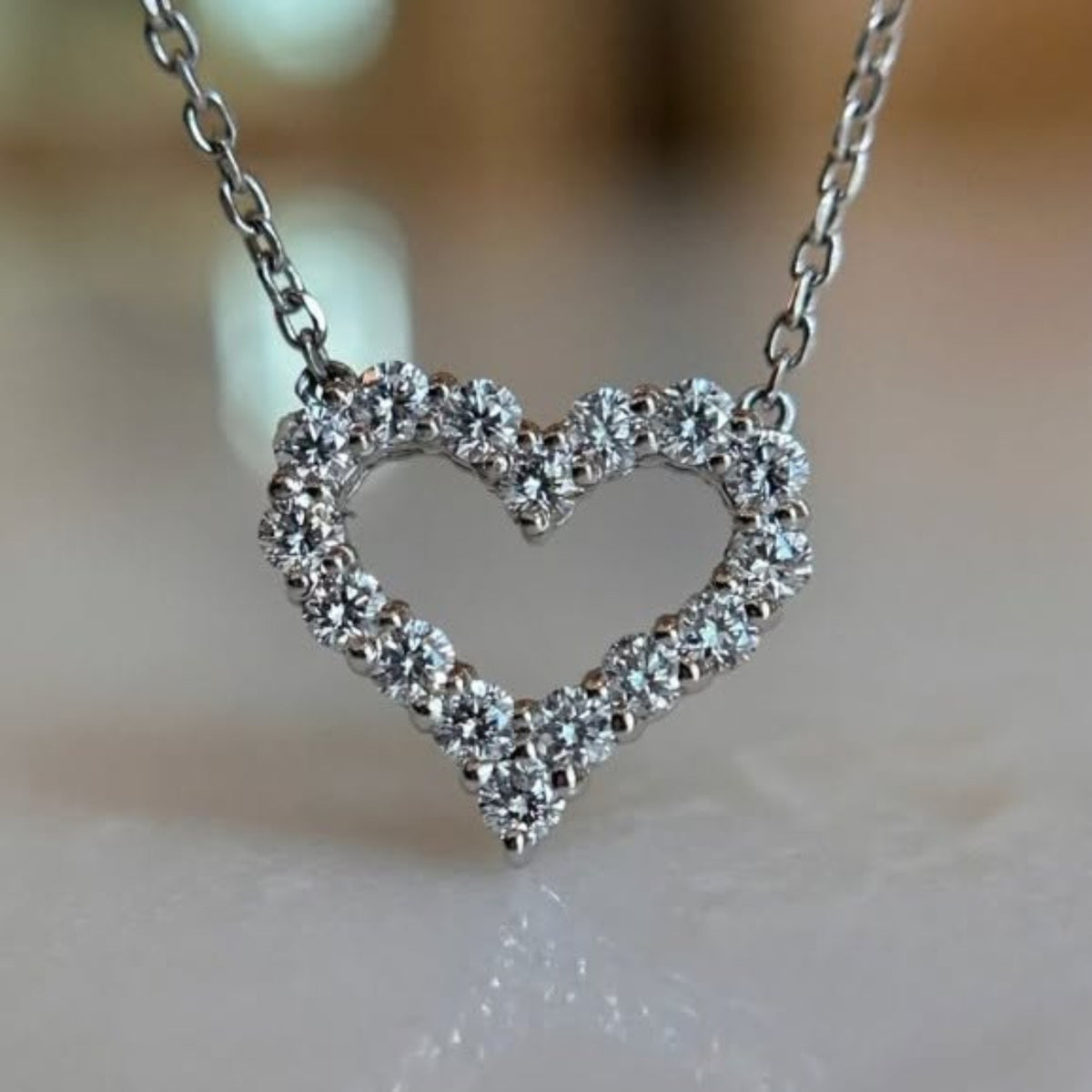 Diamond Heart Shape Necklace