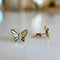 Diamond Butterfly Stud Earrings