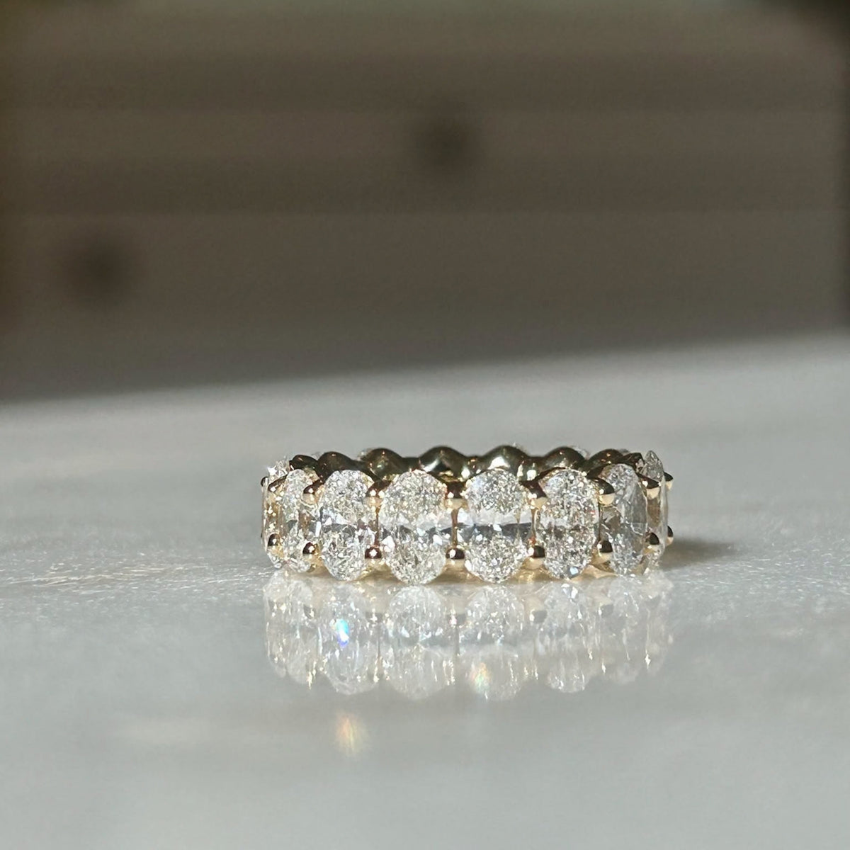 Oval Cut Lab Grown Eternity Band