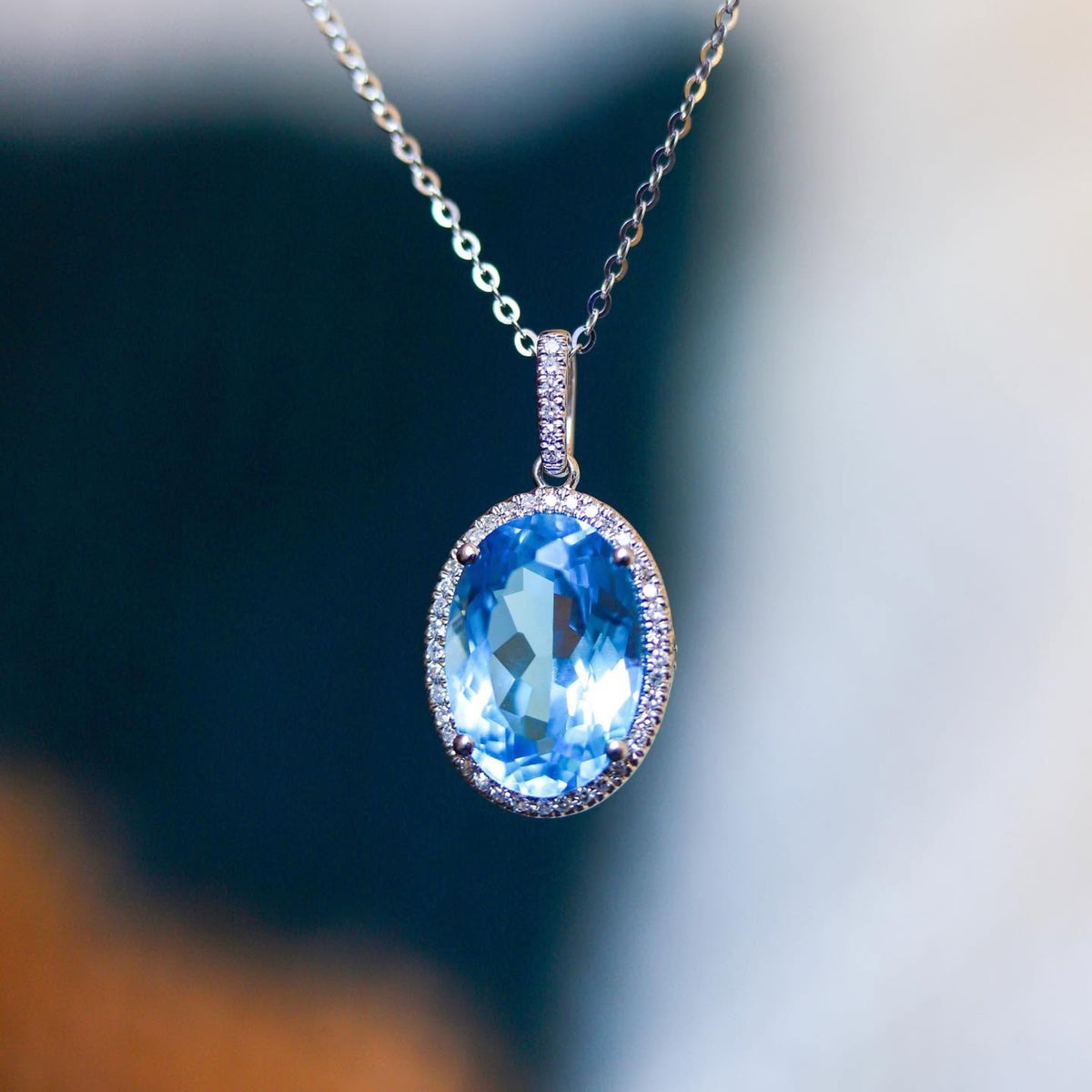 Blue Topaz Pendant