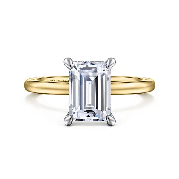 Emerald Cut Solitaire Semi-Mount