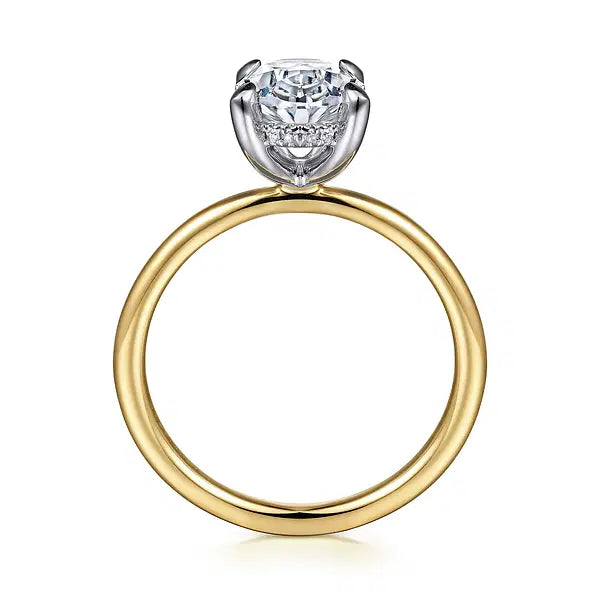 Oval Cut Solitaire Engagement Semi-Mount