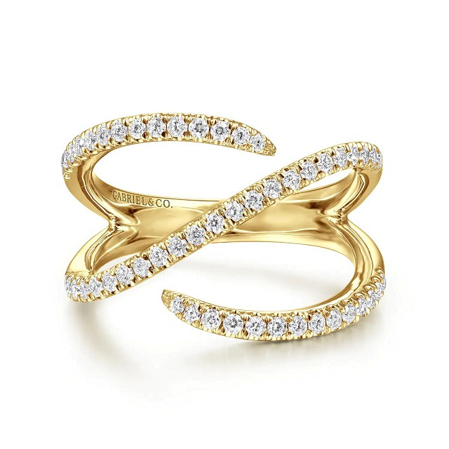 Diamond Bypass Ring