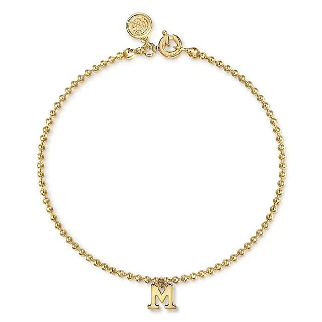 Beaded Initial ''M" Bracelet