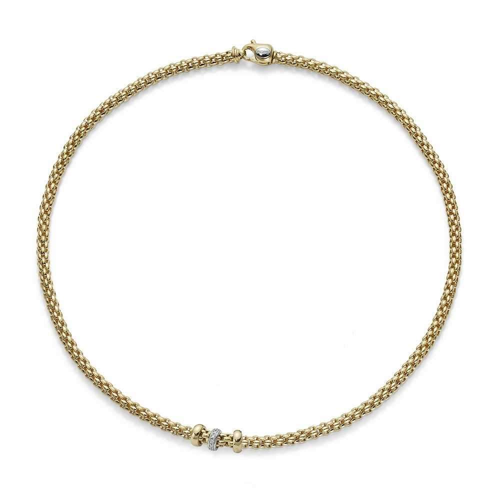 Necklace with Diamond Pave Pendant
