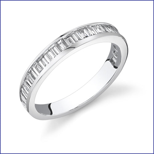 Channel Baguette Wedding Band