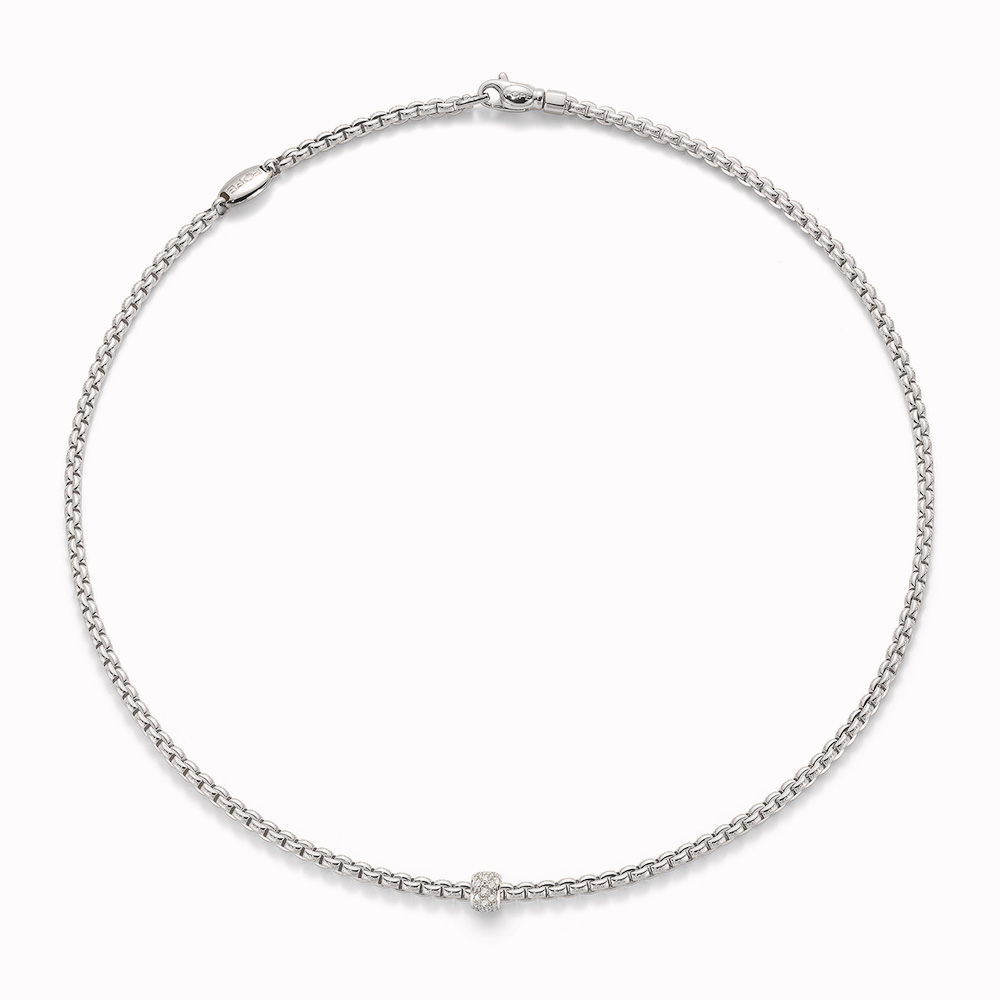 Necklace with Diamond Pave Pendant