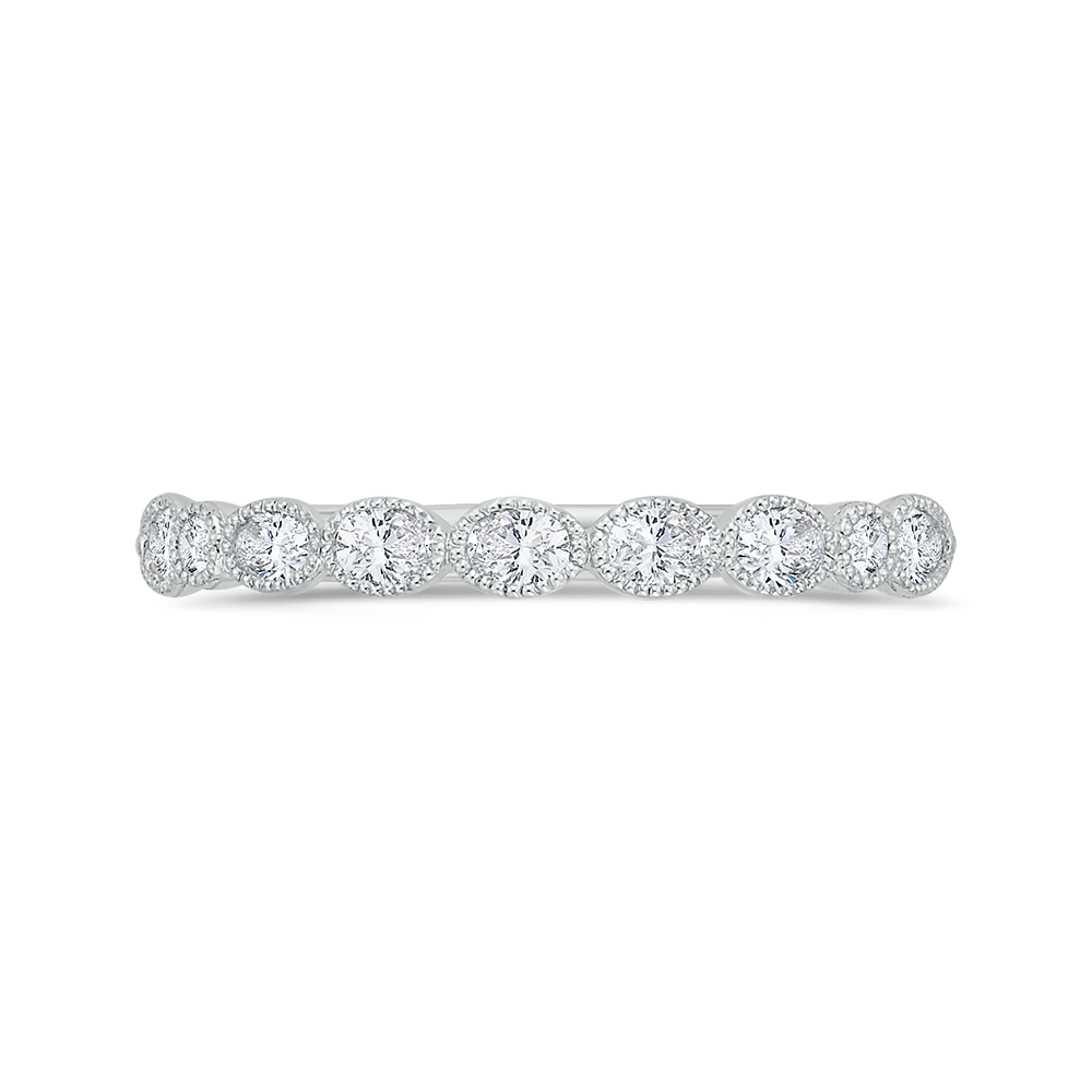 Oval Diamond Bezel Set Band