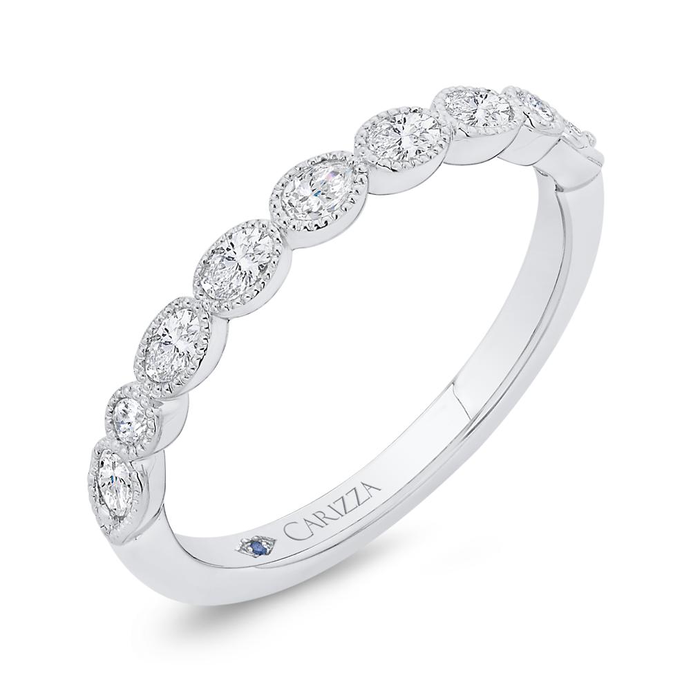 Oval Diamond Bezel Set Band
