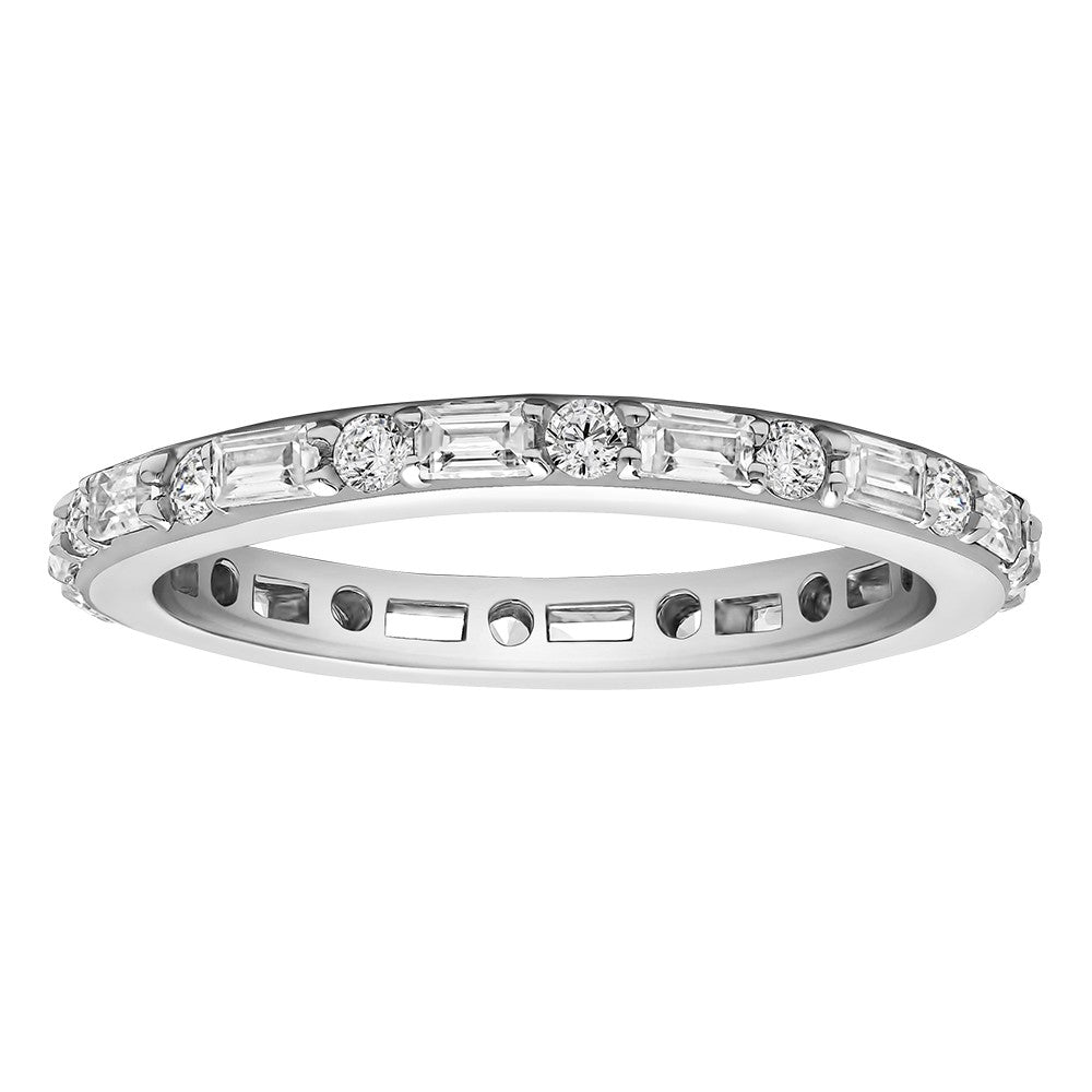 Baguette & Round Diamond Eternity Band